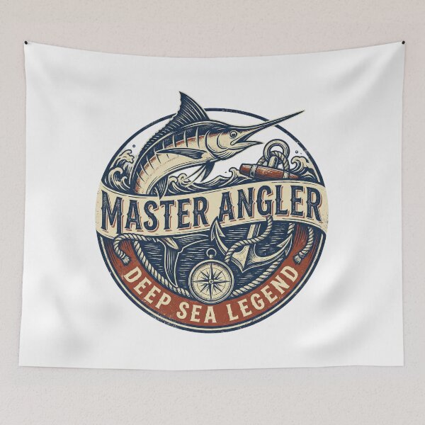 Item preview, Vintage Master Angler Marlin Fishing Badge Legend designed and sold by EverBranz-stor.