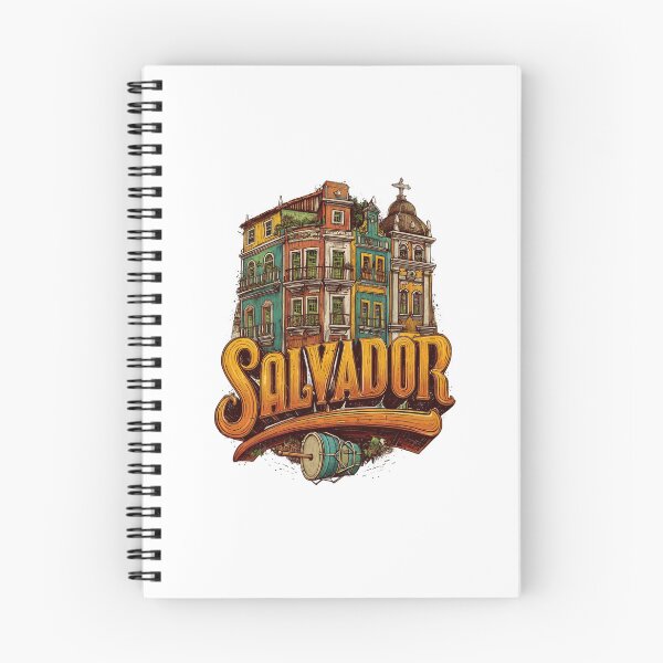 Item preview, Salvador da Bahia motif with Pelourinho houses, church and drum designed and sold by Meiersbeste.
