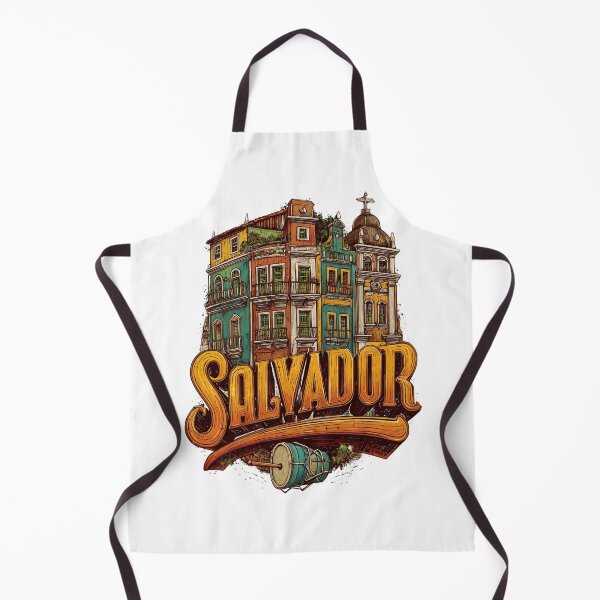 Item preview, Salvador da Bahia motif with Pelourinho houses, church and drum designed and sold by Meiersbeste.