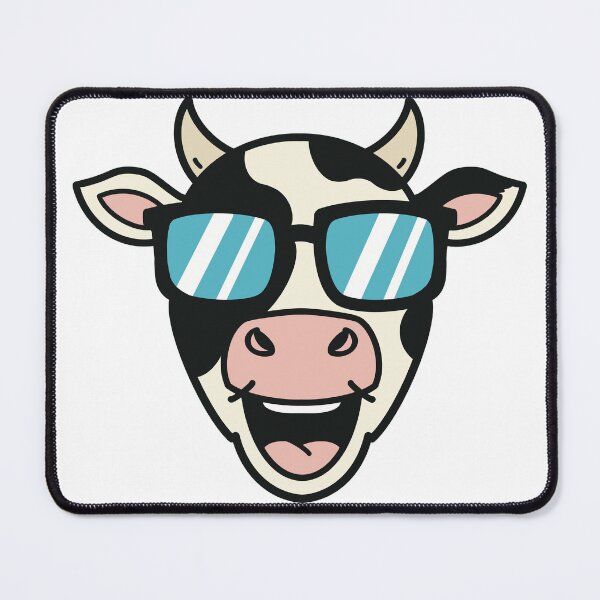 Item preview, Cool Cow with Sunglasses – Funny Cow Head Cartoon designed and sold by holywarter.