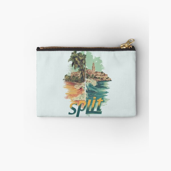 Item preview, Split, Croatia. Illustration with Diocletian's Palace, palm tree and Adriatic beach. designed and sold by Meiersbeste.