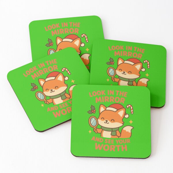 Item preview, Cute Christmas Fox – “See Your Worth” Positive Quote designed and sold by KyarosCritters.