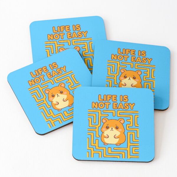 Item preview, Little Hamster, Life is not easy – Motivational Kawaii Quote designed and sold by KyarosCritters.