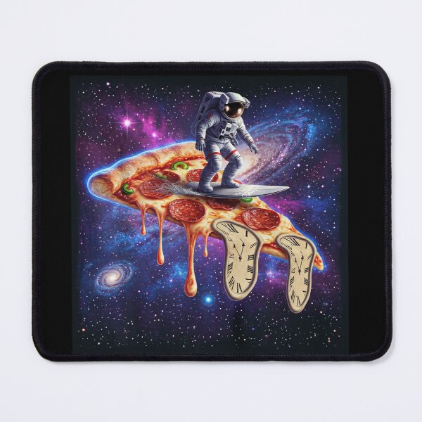 Item preview, Galactic Pizza Surfer - Surreal Astronaut Space Art designed and sold by BeFaCtO.