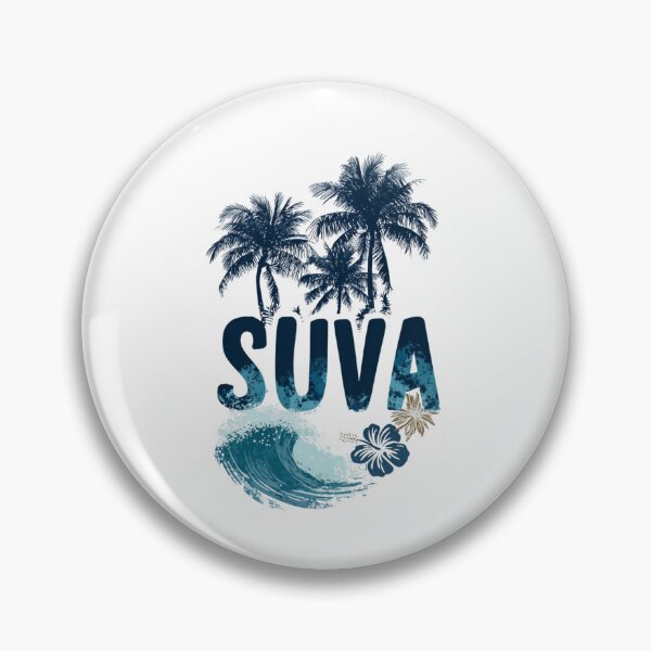 Item preview, Suva Fiji Palms and Wave – Tropical South Seas Motif designed and sold by Meiersbeste.