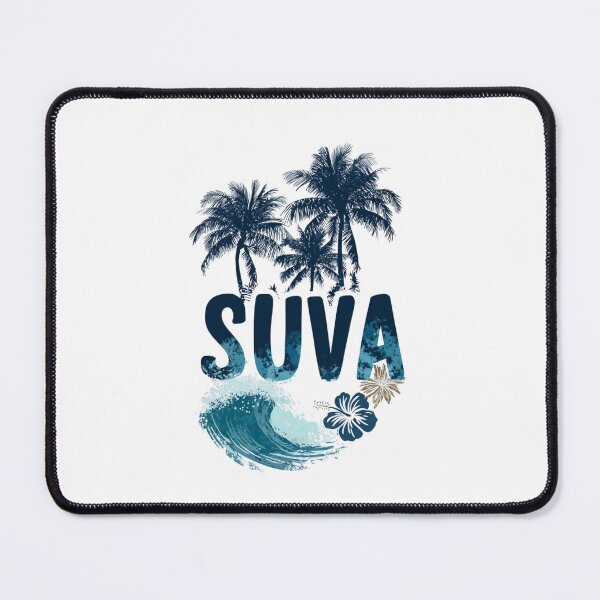 Item preview, Suva Fiji Palms and Wave – Tropical South Seas Motif designed and sold by Meiersbeste.
