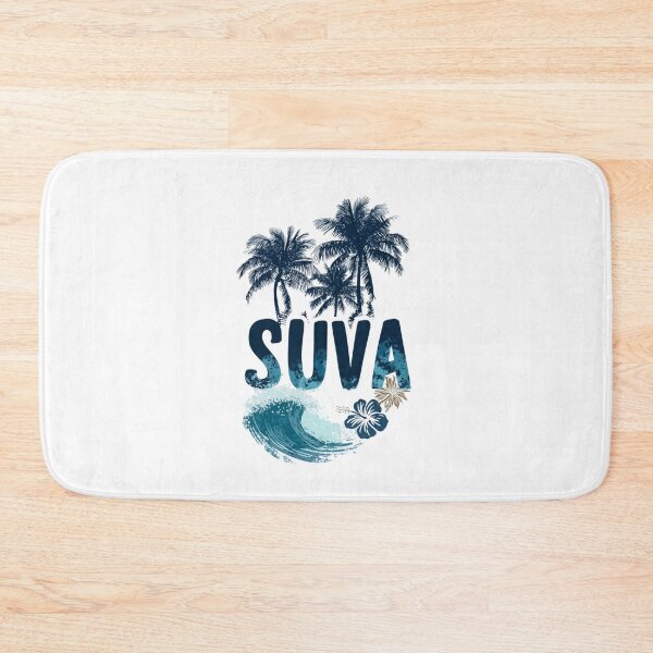 Item preview, Suva Fiji Palms and Wave – Tropical South Seas Motif designed and sold by Meiersbeste.