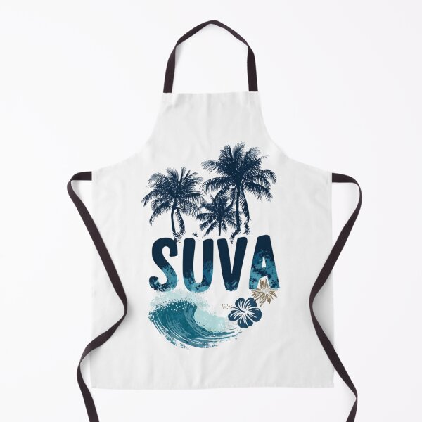 Item preview, Suva Fiji Palms and Wave – Tropical South Seas Motif designed and sold by Meiersbeste.