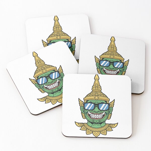 Item preview, Cool Thai Giant Guardian with Sunglasses – Modern Yaksha Cartoon Art designed and sold by holywarter.