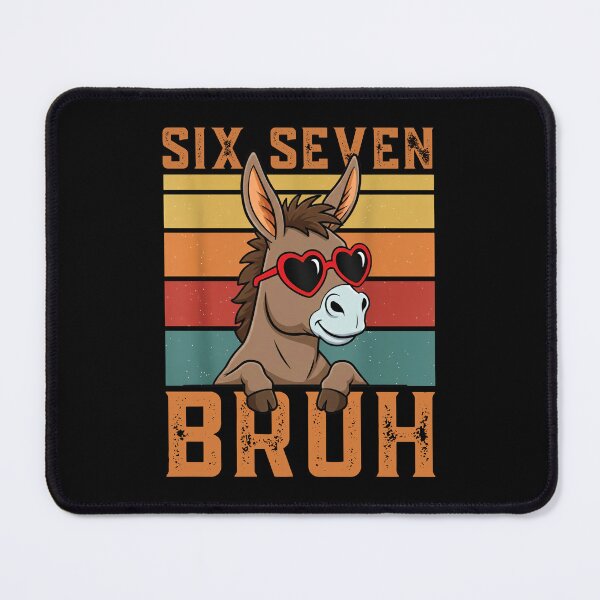 Item preview, Retro Donkey "Six Seven Bruh" Funny Tee designed and sold by LashondaGreen89.