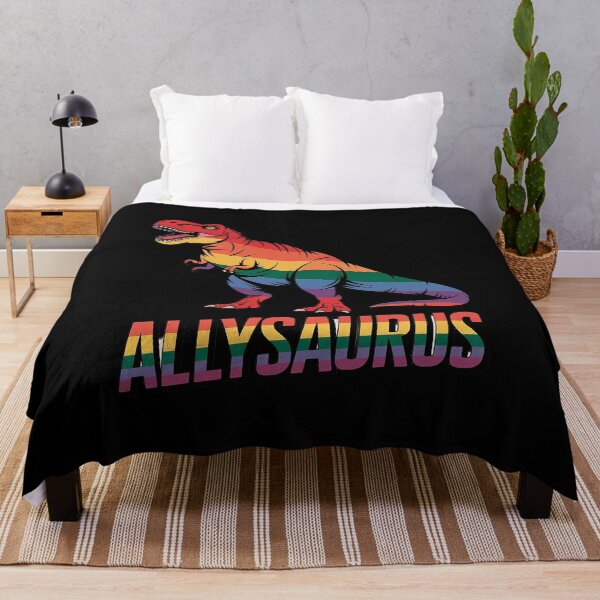 Item preview, Allysaurus dinosaur in rainbow flag for ally LGBT pride designed and sold by SIGORDESIGN.
