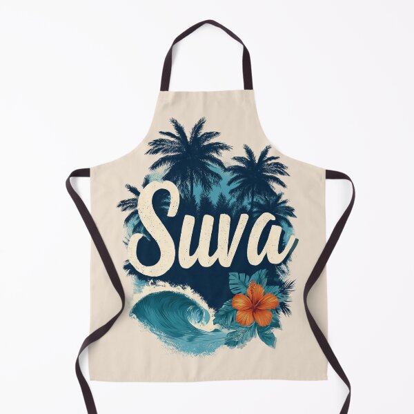 Item preview, Suva Fiji Palm Tree Wave Hibiscus – Tropical South Seas Motif designed and sold by Meiersbeste.