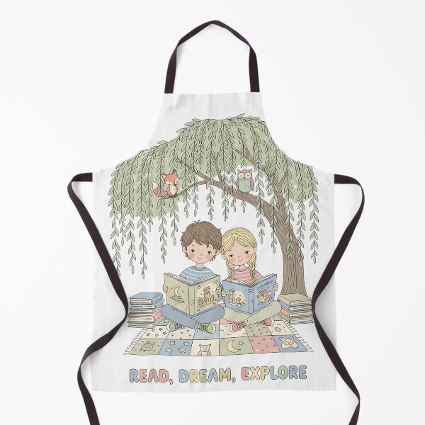 Item preview, Cozy Kids Reading Under Willow Tree: Read, Dream, Explore Storytelling Adventure Art designed and sold by VibranPalette.
