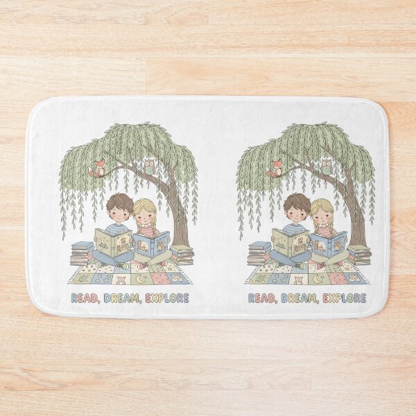 Item preview, Cozy Kids Reading Under Willow Tree: Read, Dream, Explore Storytelling Adventure Art designed and sold by VibranPalette.