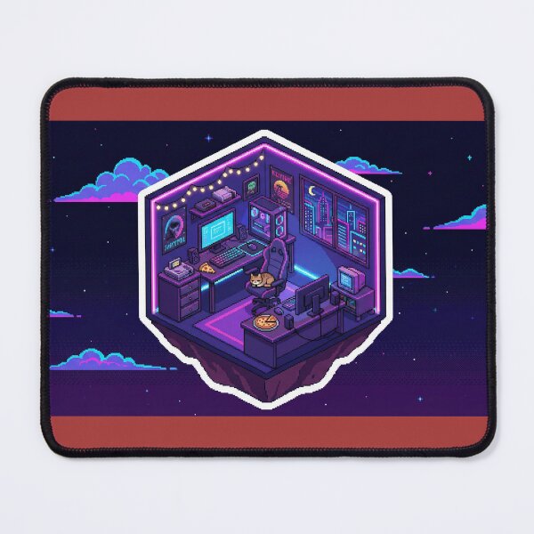 Item preview, Cozy Isometric Pixel Art Gamer Room Lofi designed and sold by SynthesisStudio.