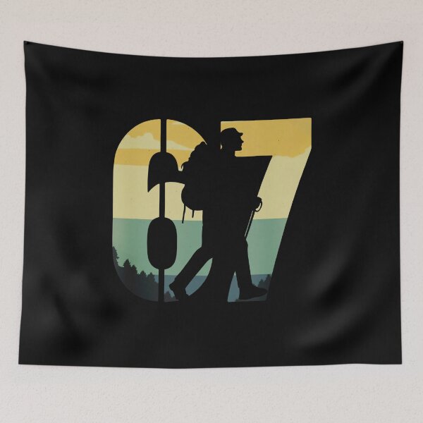 Item preview, Vintage 67 Hiker Retro Sunset Tee designed and sold by LashondaGreen89.