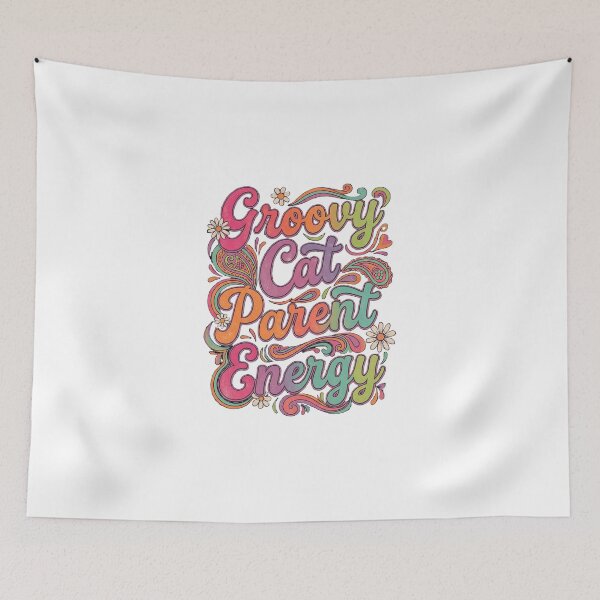 Item preview, Groovy Cat Parent Energy Psychedelic 60s designed and sold by Quillway.