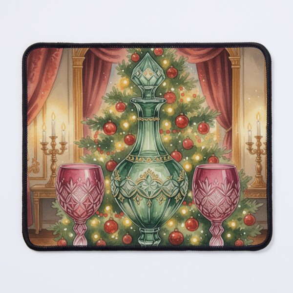 Item preview, Yuletide Crystal Harmony – An Elegant Christmas Still Life designed and sold by Dream Bloom Gallery.