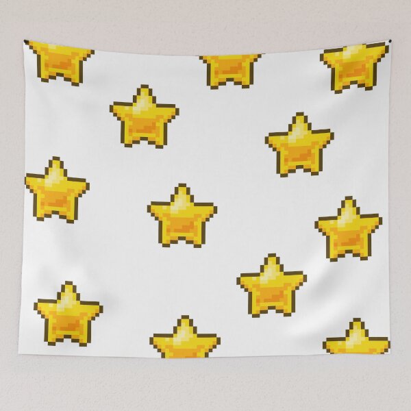 Item preview, Yellow stars, pixel art illustration designed and sold by Judith RS.