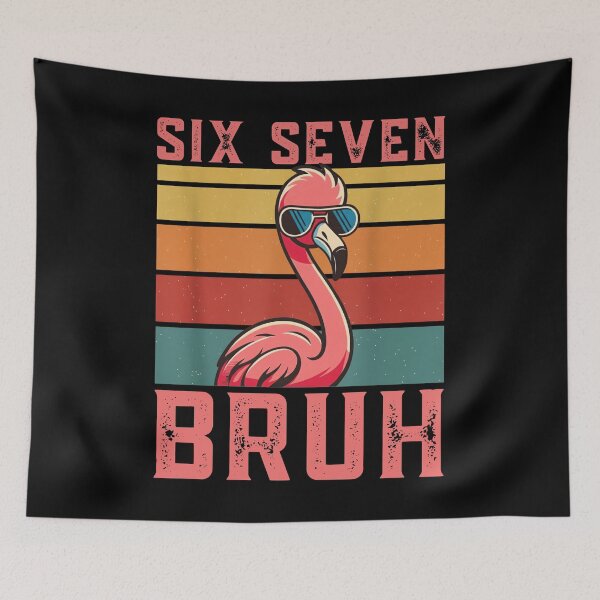 Item preview, Retro Flamingo Six Seven Bruh Shirt designed and sold by LashondaGreen89.