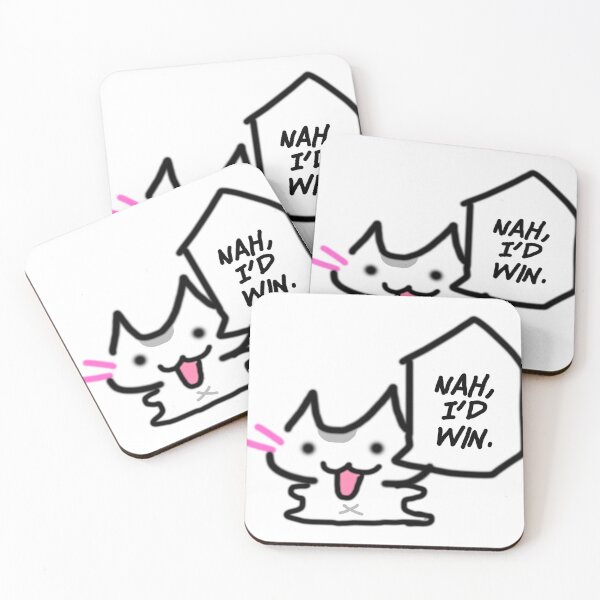 Item preview, Nah I’d Win – Cute Minimal Meme Illustration designed and sold by Dark's Services.