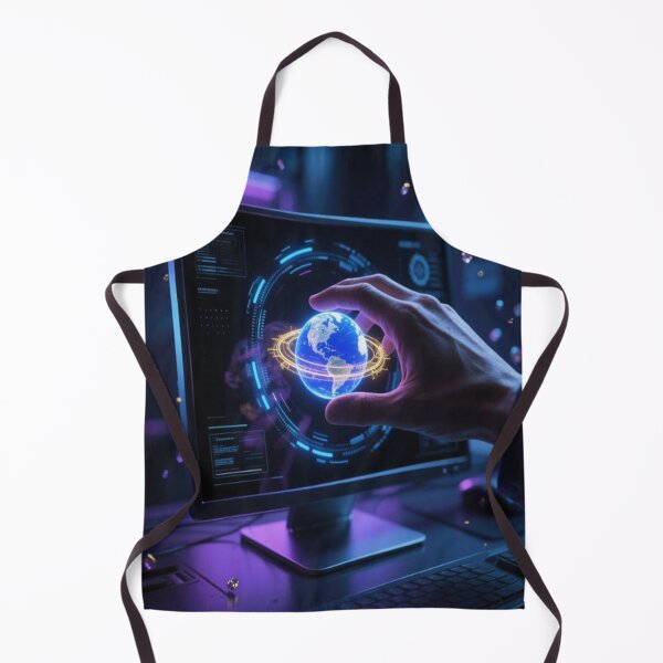 Item preview, Futuristic Touch with Glowing Earth designed and sold by Wonderful Designs.