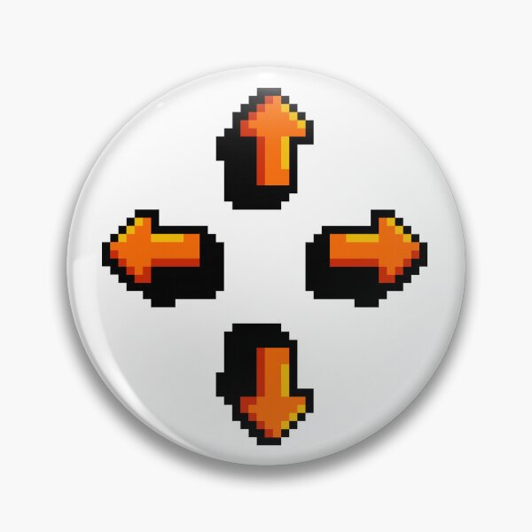 Item preview, Orange arrows, pixel art illustration designed and sold by Judith RS.