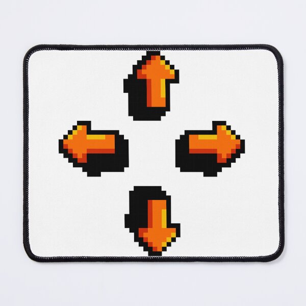 Item preview, Orange arrows, pixel art illustration designed and sold by Judith RS.