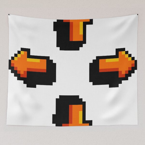 Item preview, Orange arrows, pixel art illustration designed and sold by Judith RS.