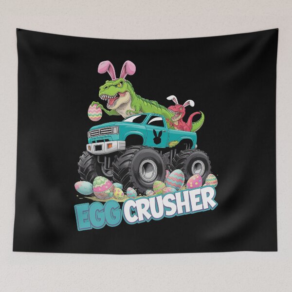 Item preview, Egg Crusher Monster Truck Easter Day Kids T Rex Bunny designed and sold by SIGORDESIGN.