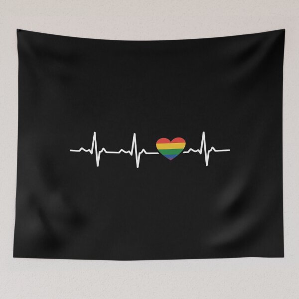Item preview, Heartbeat Rainbow Heart Gay LGBT Pride Medical Nurse  designed and sold by CombatTask.