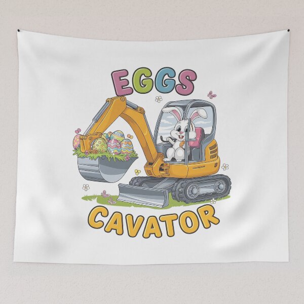Item preview, EggsCavator Easter Day Excavator Hunting Egg Bunny designed and sold by SIGORDESIGN.