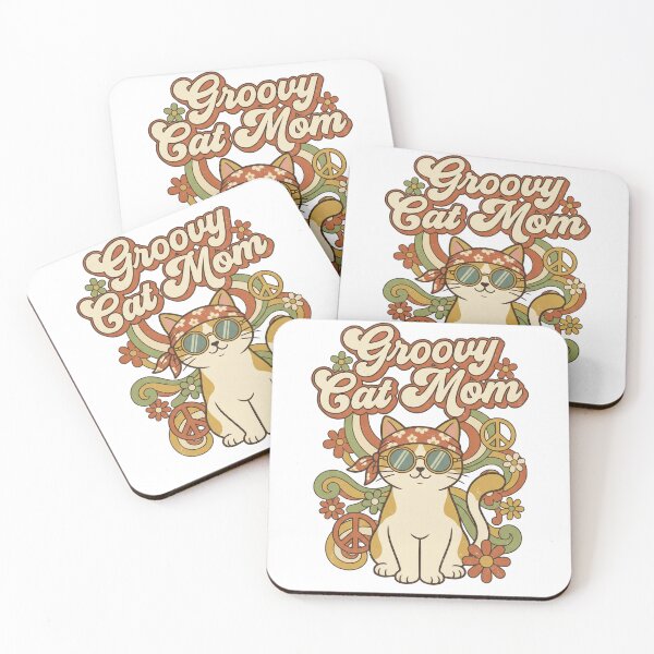 Item preview, Cat Mom Vibes Retro 70s Style Shirt Vintage designed and sold by Quillway.