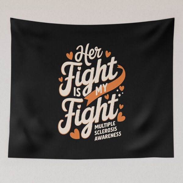 Item preview, Her Fight My Fight MS Multiple Sclerosis Awareness Women Men  designed and sold by MythWoot.