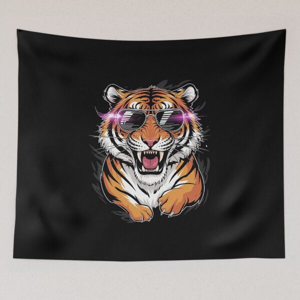 Item preview, Cool Animal Sunglasses Tiger  designed and sold by PowAcademy.