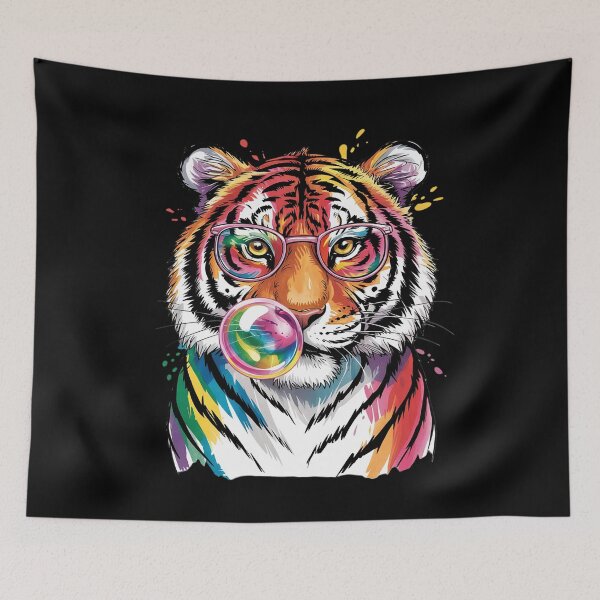Item preview, Cool Big Tiger Bubble Gum Coloring Glasses Mama Women Lover  designed and sold by PowAcademy.
