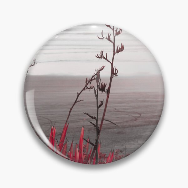 Item preview, Setting Sun Baylys Beach with red kōrari  designed and sold by KiwiImages.