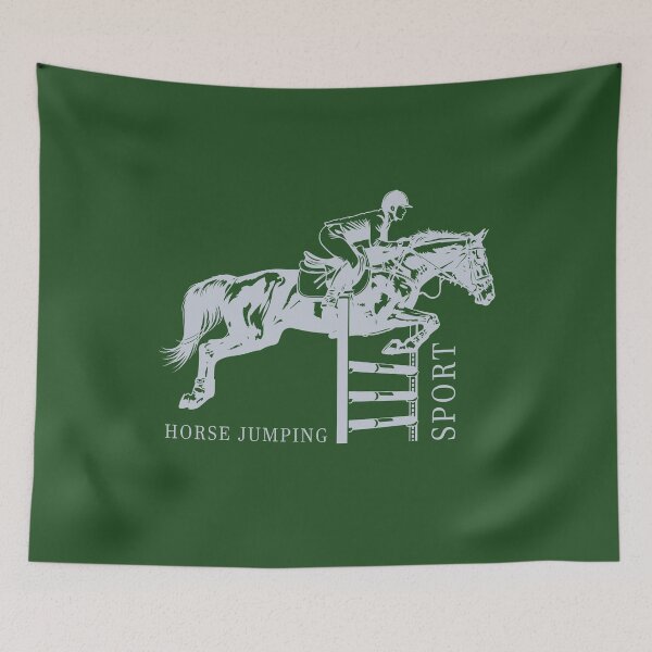 Item preview, Elegant Horse Jumping Equestrian Sport Monochromatic designed and sold by KiwiRider.