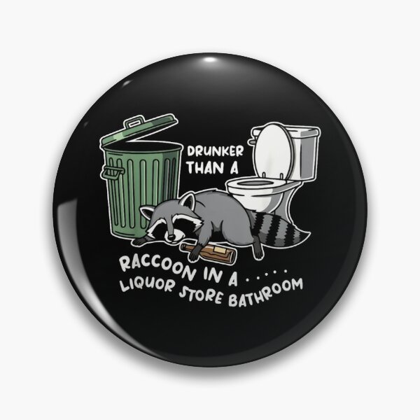 Item preview, Drunk Raccoon in A Liquor Store Bathroom  designed and sold by lesiamaxwell.
