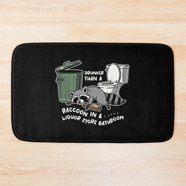 Item preview, Drunk Raccoon in A Liquor Store Bathroom  designed and sold by lesiamaxwell.