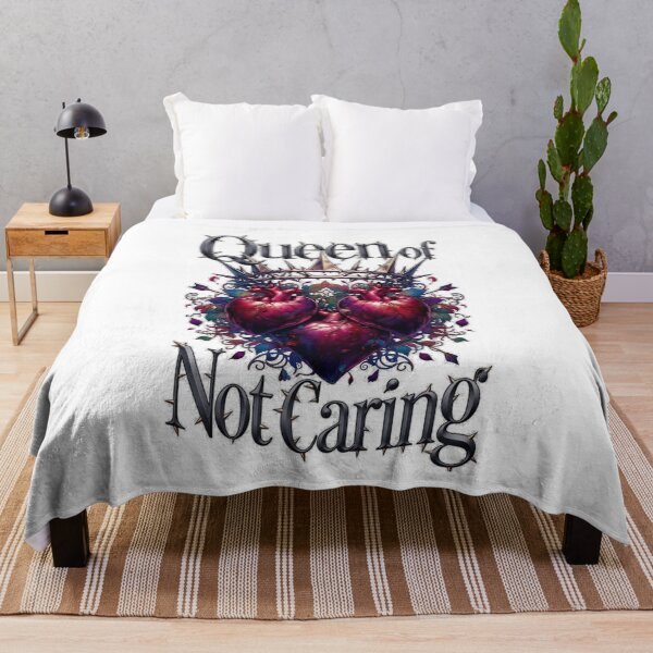Item preview, Queen of Not Caring T-Shirt | Thorned Crown of Hearts Sarcastic Anti-Dating Design designed and sold by YMLux.