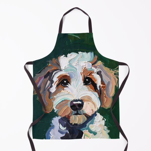 Item preview, Sheepadoodle Portrait on Emerald Green designed and sold by ChrisButler.