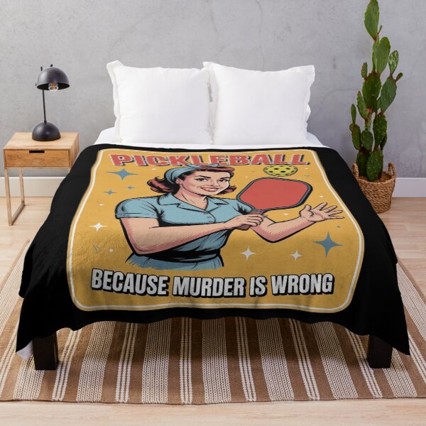 Item preview, Pickleball Woman Because Murder is Wrong designed and sold by ProudForFunny.