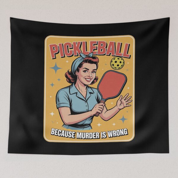 Item preview, Pickleball Woman Because Murder is Wrong designed and sold by ProudForFunny.