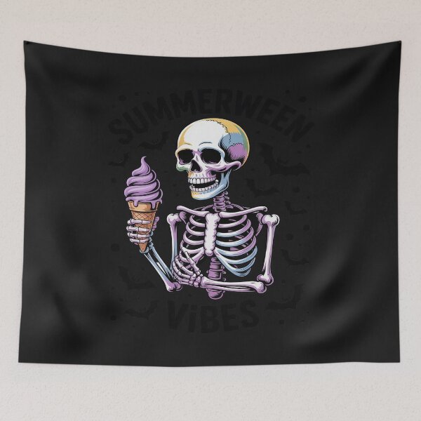 Item preview, Summerween Vibes Skeleton Ice Cream designed and sold by AvagondaMind.