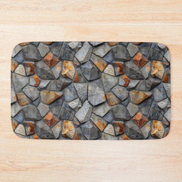 Item preview, Geometric Rusty Stone and Concrete Pattern designed and sold by NTGUILTY.