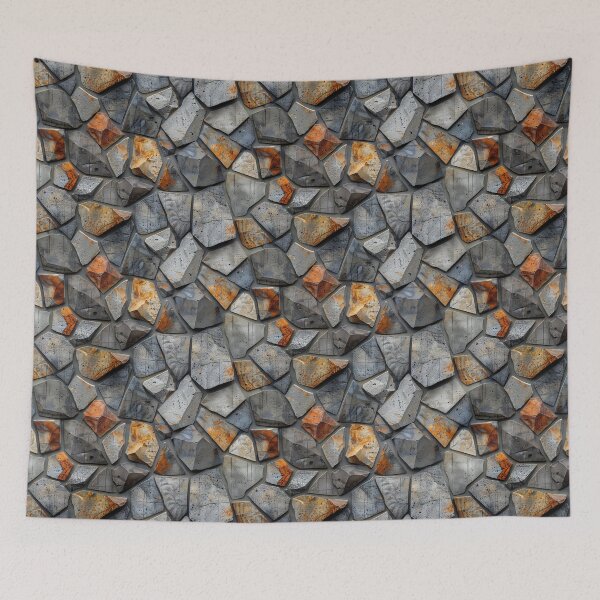 Item preview, Geometric Rusty Stone and Concrete Pattern designed and sold by NTGUILTY.