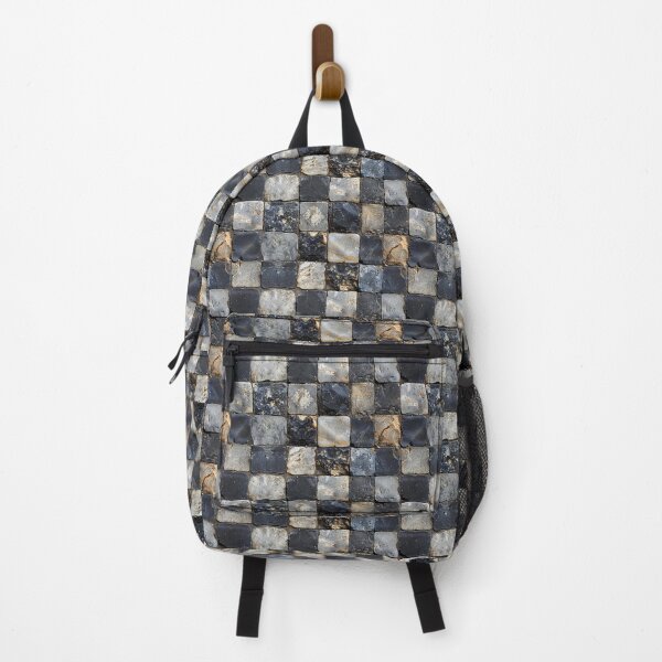 Item preview, Dark Square Stone Tiled Wall Pattern designed and sold by NTGUILTY.