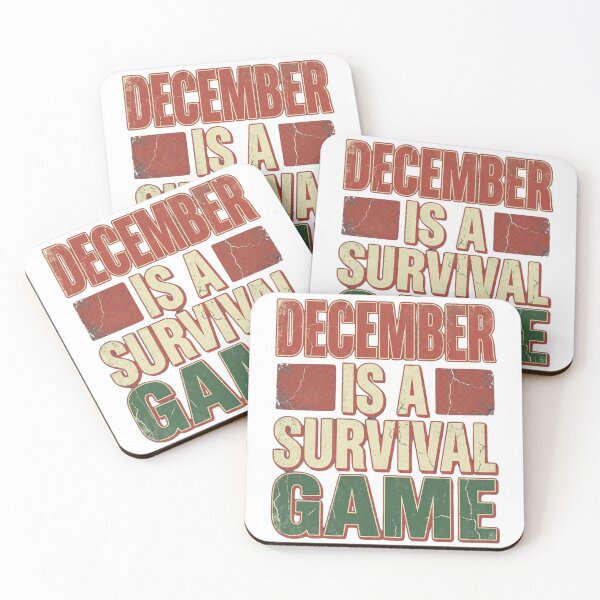 Item preview, December Is a Survival Game – Funny Retro Christmas T-Shirt designed and sold by fusionwears.