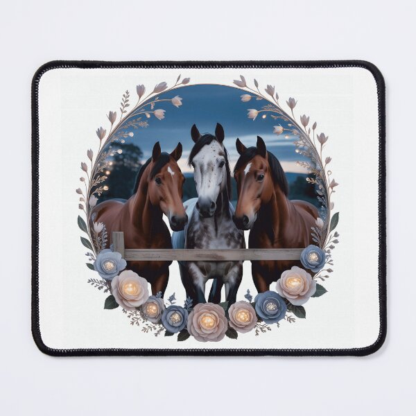 Item preview, Wild floral horses for men women kids horse lover t-Shirt designed and sold by SoftyDesigns.